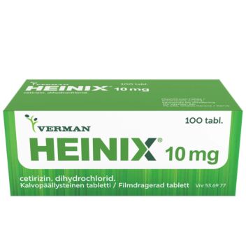 HEINIX 10 mg KALVOPÄÄLLYSTEINEN TABLETTI 100 fol