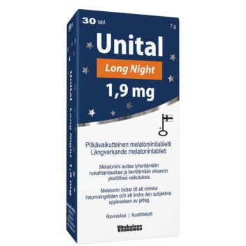 UNITAL LONG NIGHT 1,9 MG TABL 30 KPL