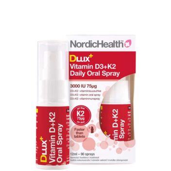 NORDIC HEALTH DLUX D3+K2-SUUSUIHKE 75 MIKROG + 75 MIKROG 12 ML