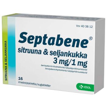 SEPTABENE SITRUUNA & SELJANKUKKA 3/1 MG IMESKELYTABLETTI 16 fol