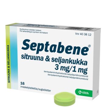 SEPTABENE SITRUUNA & SELJANKUKKA 3/1 mg IMESKELYTABLETTI 16 fol