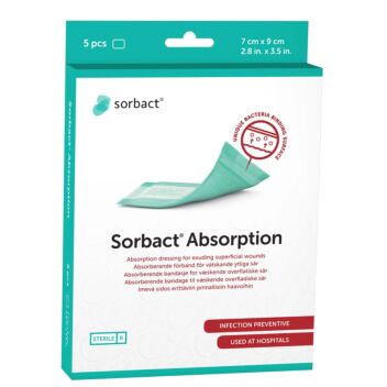 SORBACT ABSORPTION DRESSING 7CMX9CM 98132 CE 5 kpl