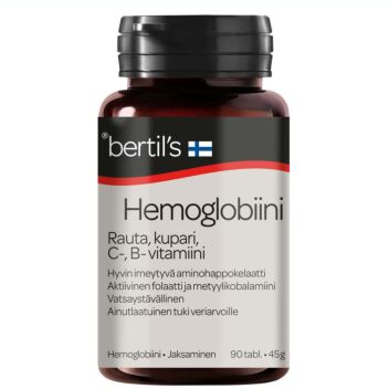 BERTIL'S ACTIVE HEMOGLOBIINI TABL 90 KPL