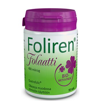 FOLIREN FOLAATTI 400 MIKROG. 90 TABL