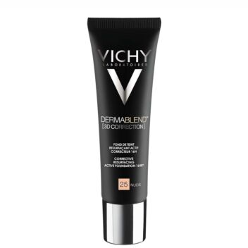 VICHY DERMABLEND 3D CORRECTION FLUID FOUNDATION MEIKKIVOIDE 25  NUDE 30 ML