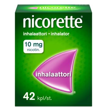 NICORETTE INHALAATTORI 10 MG INHALAATIOHÖYRY, KYLLÄSTETTY PATRUUNA 42 fol
