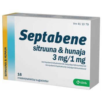 SEPTABENE SITRUUNA & HUNAJA 3/1 MG IMESKELYTABLETTI 16 fol