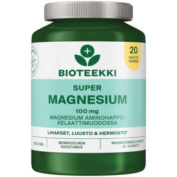 BIOTEEKKI SUPER MAGNESIUM BONUS TABL 100 + 20 KPL