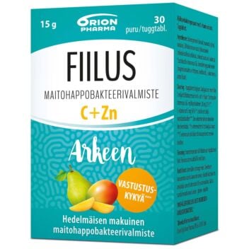 FIILUS ARKEEN C+ZN HEDELMÄ PURUTABL 30 KPL