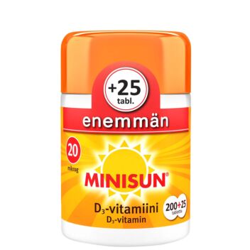 Minisun D-vitamiini 20 mikrog | Vitamiinit ja ravintolisät
