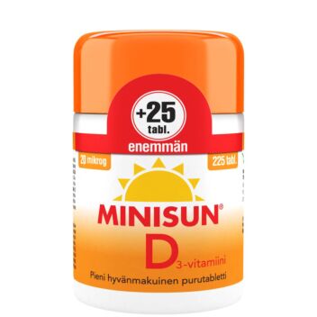 Minisun D-vitamiini 20 mikrog | Vitamiinit ja ravintolisät