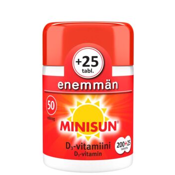 Minisun D-vitamiini 50 mikrog | Vitamiinit ja ravintolisät