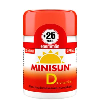 Minisun D-vitamiini 50 mikrog | Vitamiinit ja ravintolisät