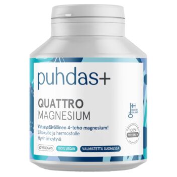PUHDAS+ QUATTRO MAGNESIUM VEGEKAPS 60 KPL