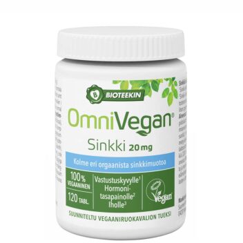 BIOTEEKIN OMNIVEGAN SINKKI TABL 120 KPL