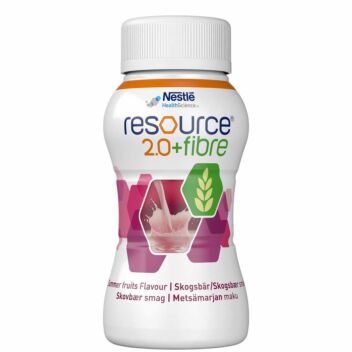RESOURCE 2,0 + FIBRE NESTE, TÄYDENNYSRAVINTOVALMISTE METSÄMARJA 4 X 200 ML
