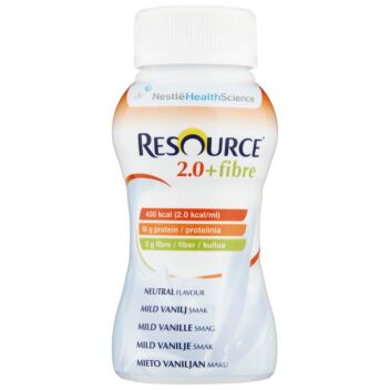 RESOURCE 2,0 + FIBRE NESTE, TÄYDENNYSRAVINTOVALMISTE NEUTRAALI 4 X 200 ML