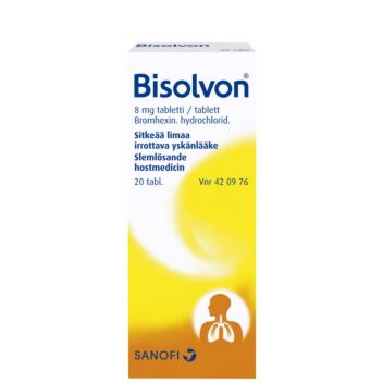 BISOLVON 8 MG TABLETTI 20 fol