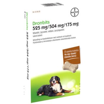 DRONBITS VET 525/504/175MG 8 fol