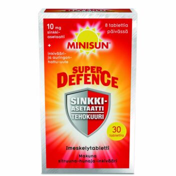 MINISUN SUPER DEFENCE SINKKIASETAATTI SITRUUNA-HUNAJA-INKIVÄÄRI 30 TABL