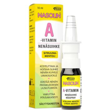 NASOLIN A-VITAMIN SITRUUNA-MENTOLI NENÄSUMUTE 10 ml