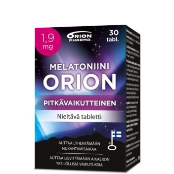 MELATONIINI ORION 1,9MG PITKÄVAIKUTTEINEN TABL 30 KPL