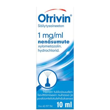 OTRIVIN SÄILYTYSAINEETON 1 MG/ML NENÄSUMUTE 10 ml