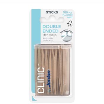 CLINIC BY JORDAN DOUBLE ENDED THIN STICKS HAMMASTIKKU 100 KPL