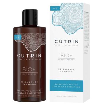 CUTRIN BIO+ RE-BALANCE SHAMPOO RASVOITTUVALLE HIUSPOHJALLE 250 ml