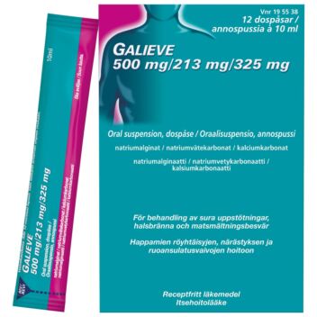 GALIEVE 500/213/325 MG ORAALISUSPENSIO, ANNOSPUSSI 12 x 10 ml