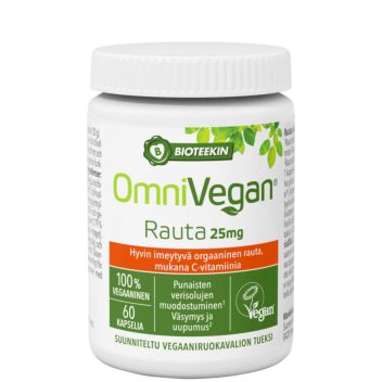 BIOTEEKIN OMNIVEGAN RAUTA KAPS 60 KPL