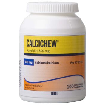 CALCICHEW APPELSIINI 500 MG PURUTABLETTI 100 kpl