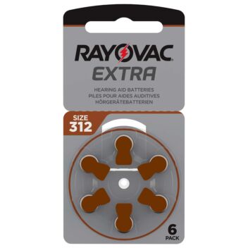 KUULOKOJEPARISTO RAYOVAC 312 EXTRA ADVANCED 6 KPL