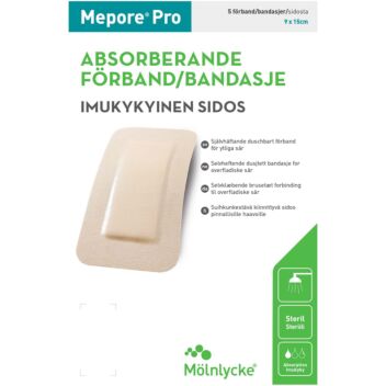 MEPORE PRO 9X15CM HAAVASIDOS SUIHKUNKESTÄVÄ 5 KPL