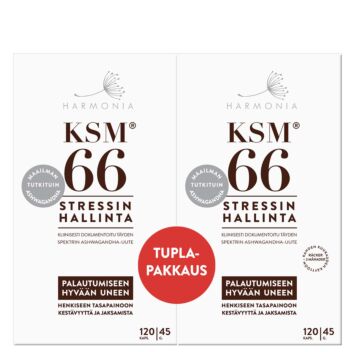 Harmonia KSM66 ravintolisä tuplapakkaus 2x120 kaps | Luontaistuotteet