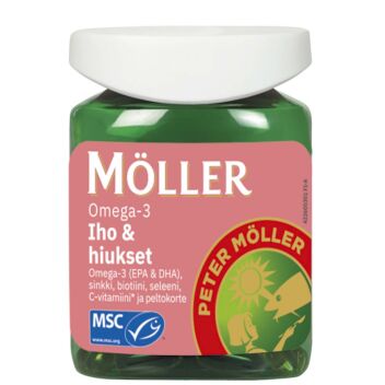 MÖLLER OMEGA-3 IHO & HIUKSET KAPS 60 KPL