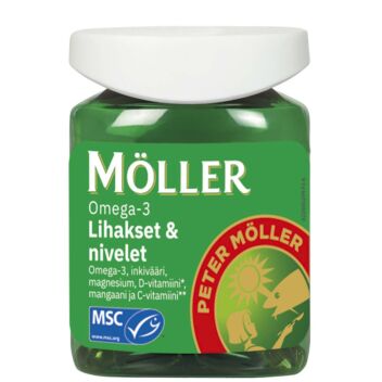 MÖLLER OMEGA-3 LIHAKSET & NIVELET KAPS 60 KPL