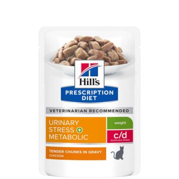 Hill's Feline Prescription Diet Urinary Stress+Metabolic C/D (Multicare Stress) Weight annospussi 12x85 g | Kissan ruoka