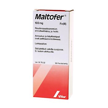 MALTOFER 100 MG PURUTABLETTI 50 fol