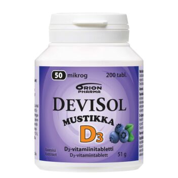 DEVISOL MUSTIKKA 50 MIKROG IMESKELYTABL 200 kpl