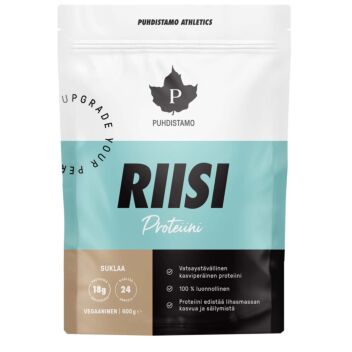PUHDISTAMO ATHLETICS RIISIPROTEIINI SUKLAA 600 g