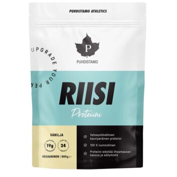 PUHDISTAMO ATHLETICS RIISIPROTEIINI VANILJA 600 g