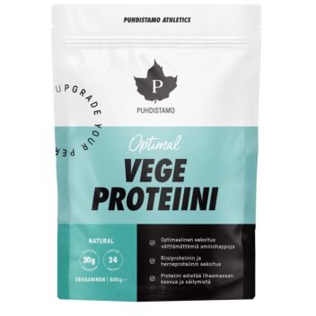 PUHDISTAMO ATHLETICS OPTIMAL VEGE PROTEIINI NATURAL 600 g