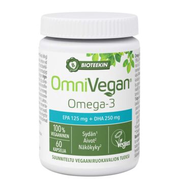 BIOTEEKIN OMNIVEGAN OMEGA-3 KAPS 60 kpl