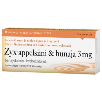 ZYX APPELSIINI & HUNAJA 3 MG IMESKELYTABLETTI 20 fol