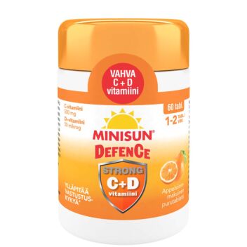 MINISUN DEFENCE STRONG C+D-VITAMIINI 60 TABL