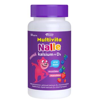 MULTIVITA NALLE KALSIUM+D3 100 MG/5 MCG TABL 50 kpl