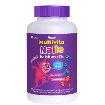 MULTIVITA NALLE KALSIUM+D3 100 MG/5 MCG TABL 90 kpl