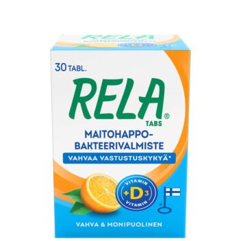 RELA TABS APPELSIINI + D3 TABL 30 kpl