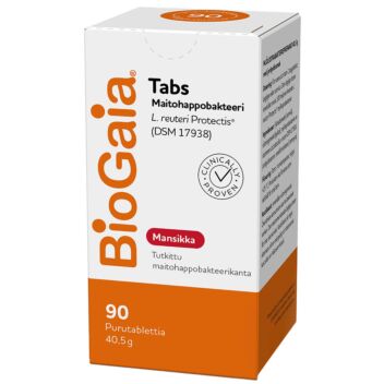 BIOGAIA TABS MANSIKKA TABL 90 kpl